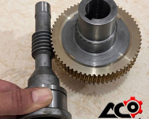 پیچ-حلزون-و-چرخ-حلزون-برنجی چرخ دنده حلزونی چیست؟ ساخت، انتخاب و کاربرد